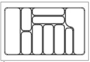 Reinforced Plastic Cutlery Tray Utensil Holder, To Suit Drawers 300-1000mm Wide