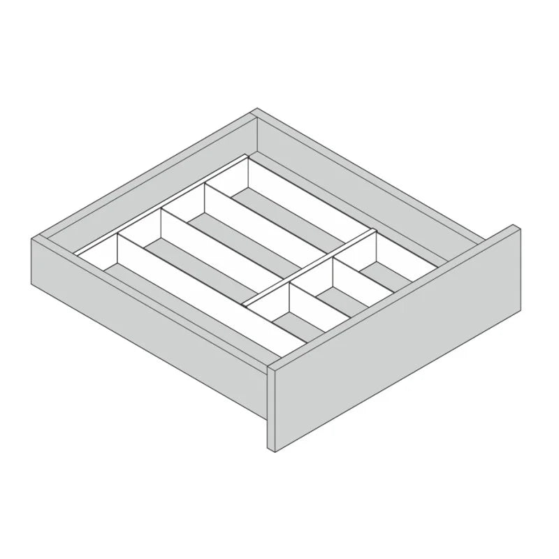 Metal cutlery utensil divider, suits drawer widths (W) 450-1000mm