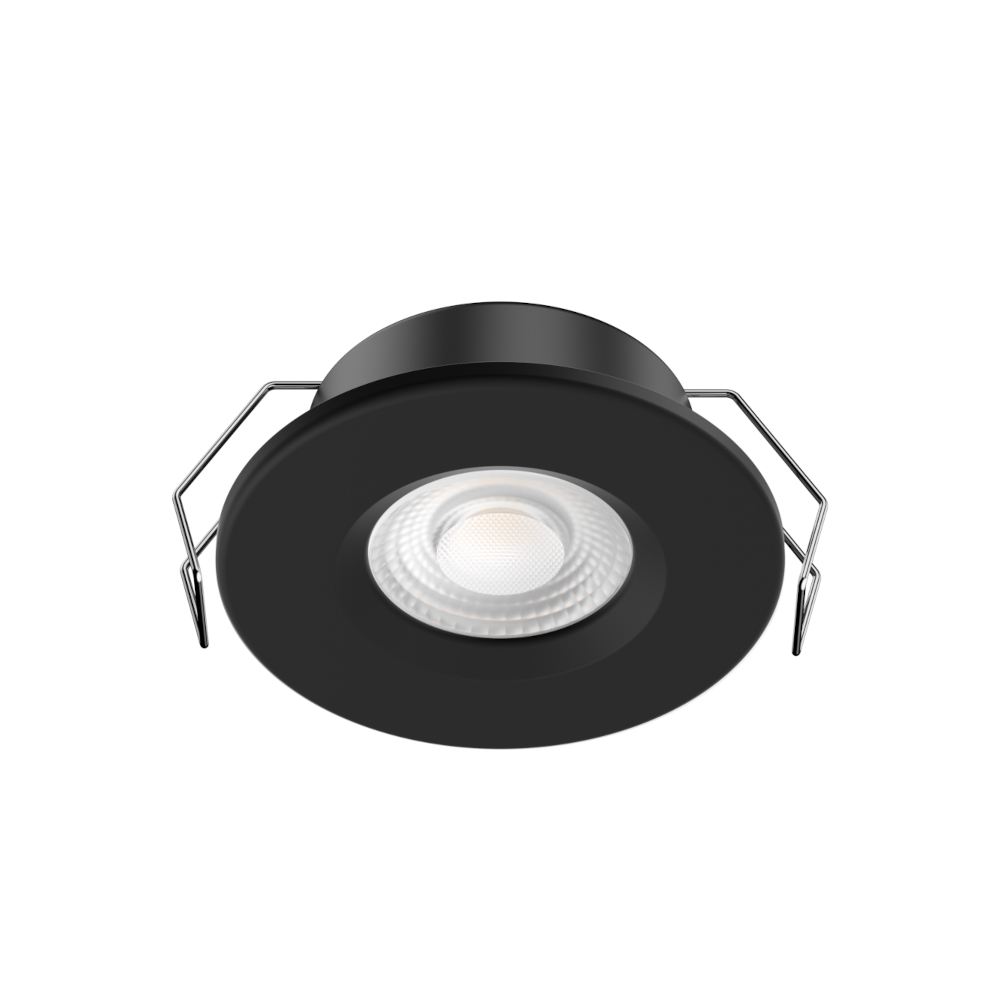 Murcia, 6w Switchable 3000k/4000k/6000k, Fire Rated Dimmable Downlight, Black/White