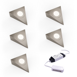 Nebbia, Triangle Diffused LED Light, Natural / Warm White, Brushed Nickel, Under Cabinet Light, Sola