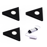 Nero, Triangle LED Light, Natural White, Matte Black, Under Cabinet Light, Sola