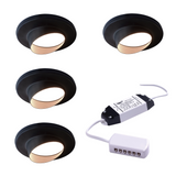 Nero Super Slim Angled Diffused LED Light, Warm White, Matte Black, Under Cabinet Light, Sola