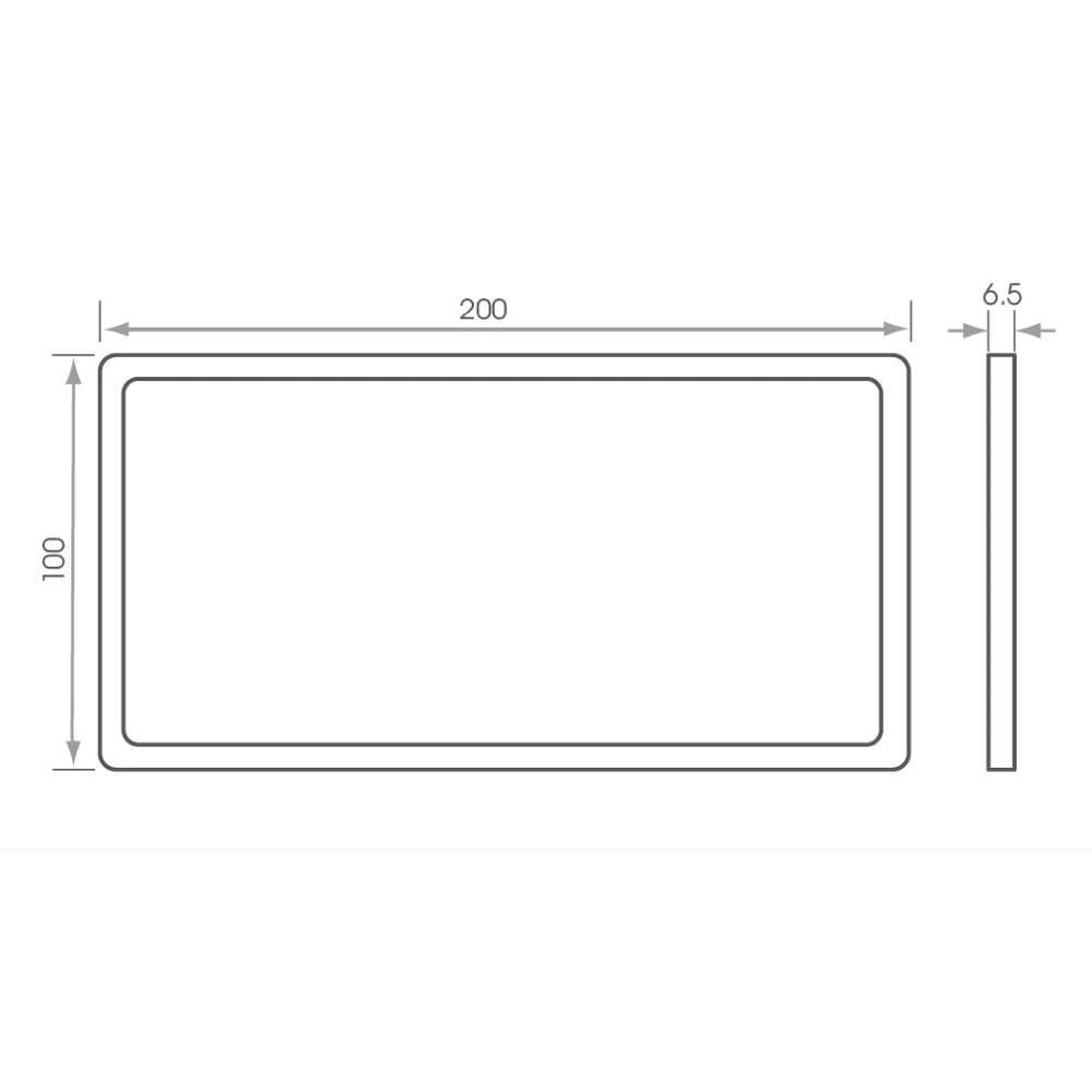 Siena, LED Flat Cabinet Panel, Diffused, Natural / Warm White, Matte Black, Rectangle, Sola