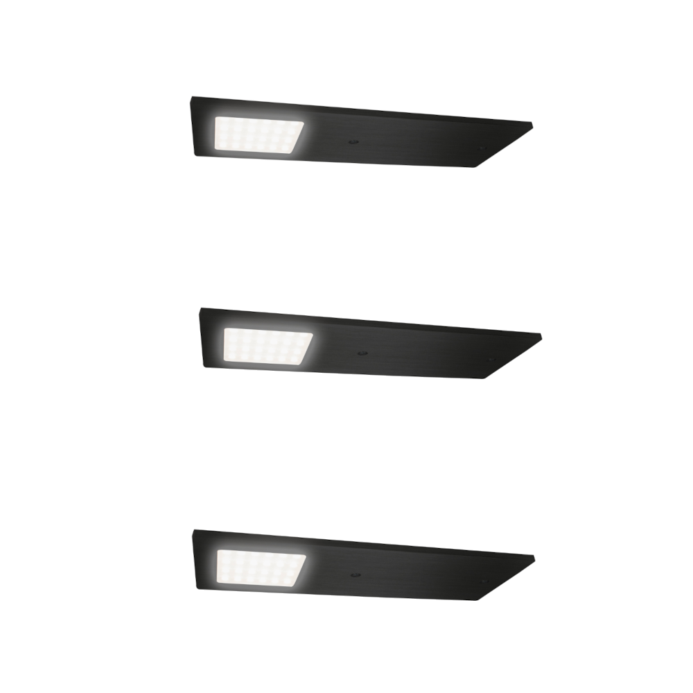 Siena, LED Light, 190mm Rectangle, Natural White, Matte Black, Under Cabinet Light Kits, Sola