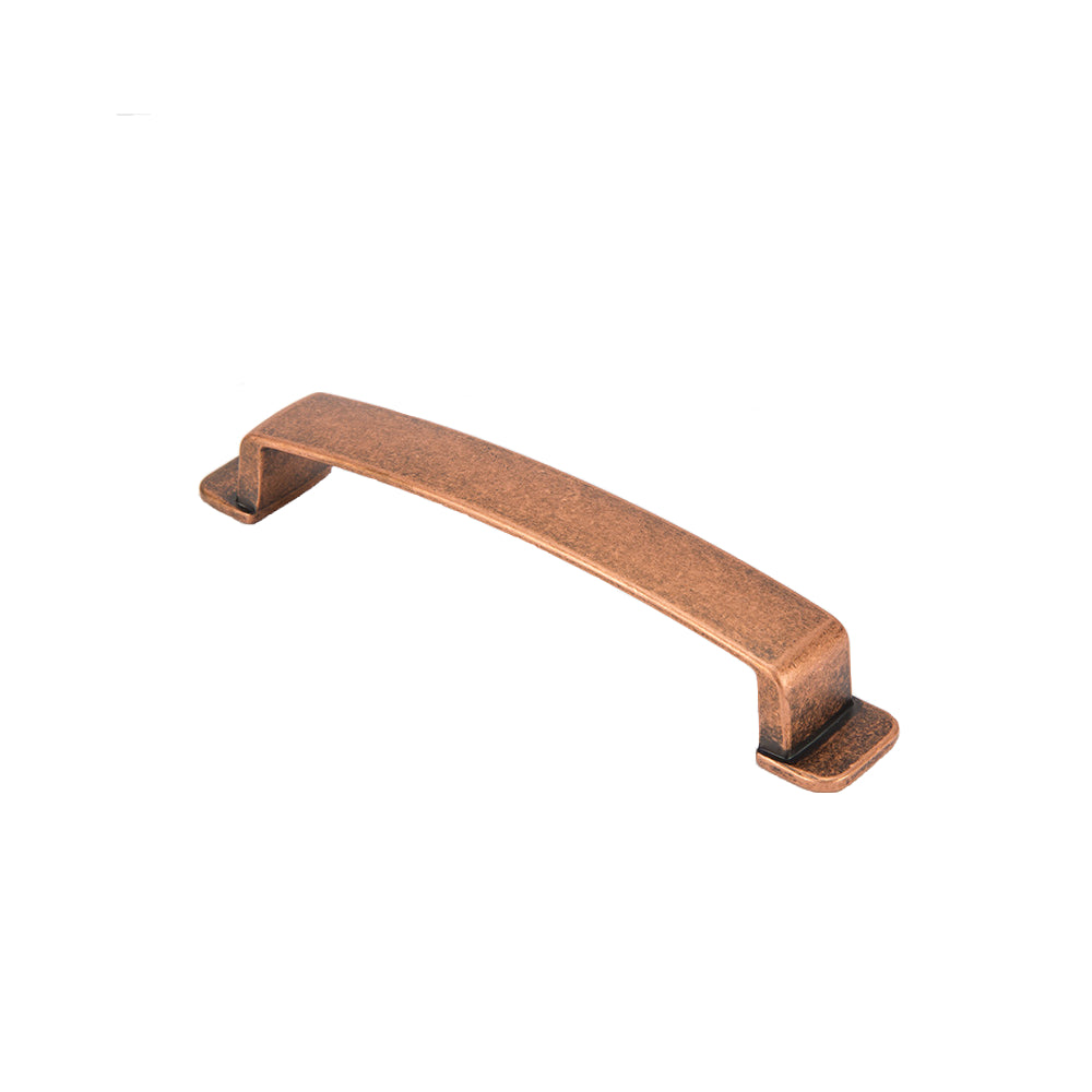 Copper Squared, D Pull Handle, Copper, 128mm Hole Centres