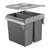 Manta X Waste Bin, Under Counter, 68 Litre (2x34), To Suit 500mm Cabinet, Side Mounted Soft Close