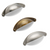 Shaker, Cup Handle, Antique Brass - Brushed Nickel - Satin Nickel, 64mm Hole Centres