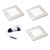 Solaris LED Light, 75mm Square, Natural White, Stainless Steel, Under Cabinet 1-3 Light Kit